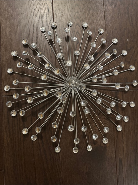 George Oliver Other - Starburst Wall Decor/Crystal Accent Metal Wall Sculpture - Glam